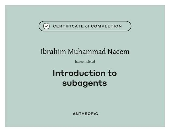 Introduction to Subagents, Anthropic, 2026